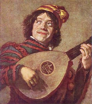 Frans Hals Jester with a Lute Norge oil painting art
